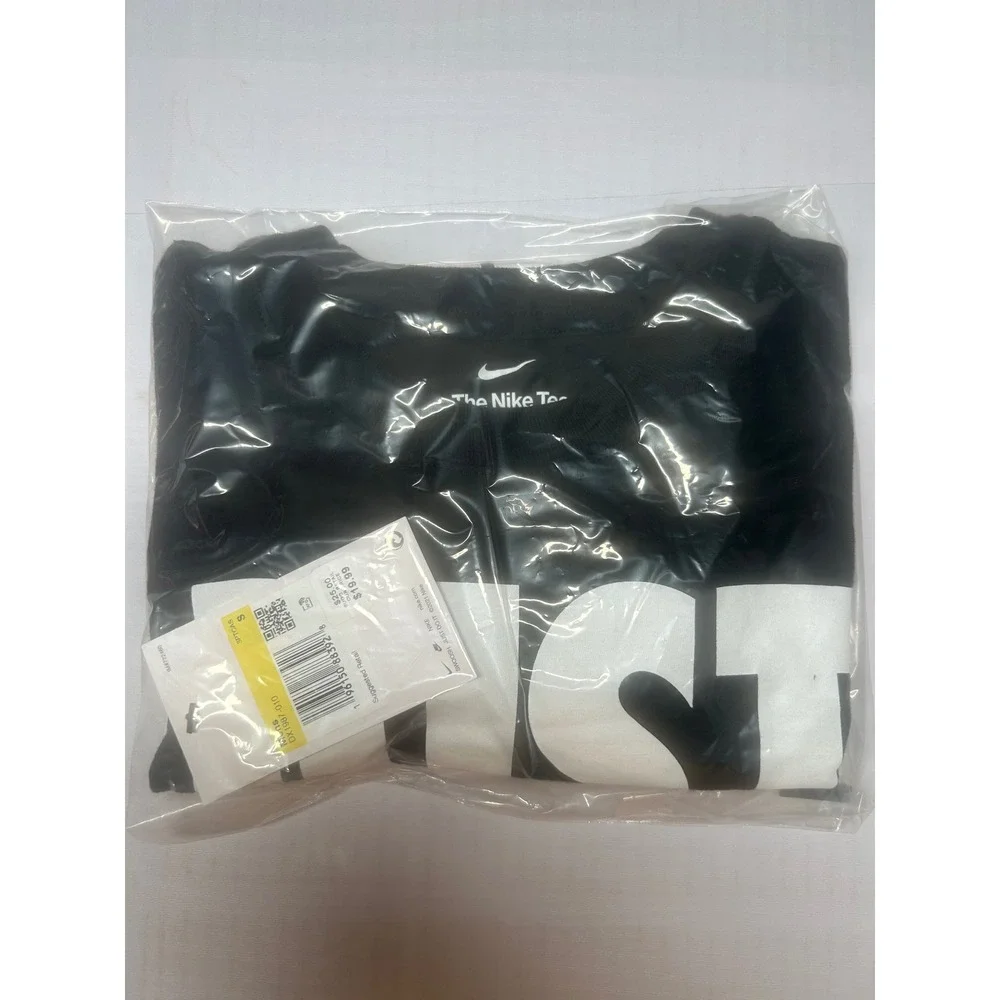Nike Just Do It T-Shirt Black Big Logo Men's Size Small DX1987 010 Unisex New